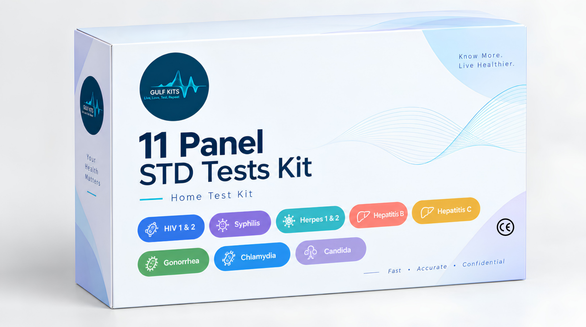 11 Panel STD Tests Kit packaging