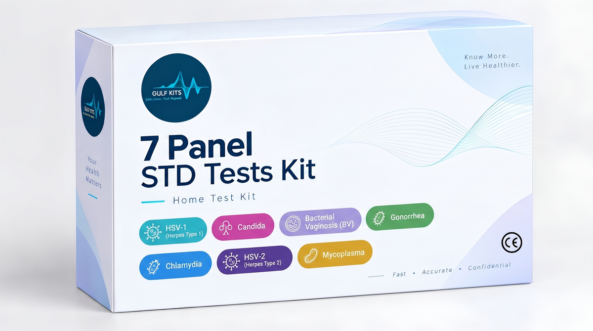 7 Panel STD Test Kit packaging